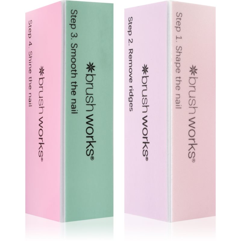 Brushworks Pastel Buffing Blocks czterostronna polerka do paznokci