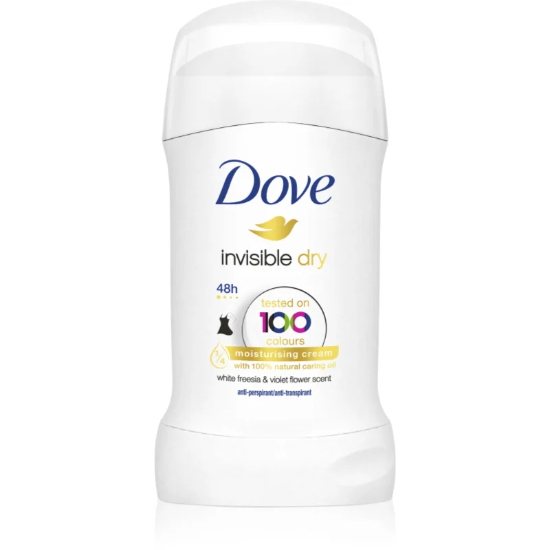 Dove Invisible Dry Antiperspirant antyperspirant w sztyfcie przeciw białym śladom 48 godz. 40 ml