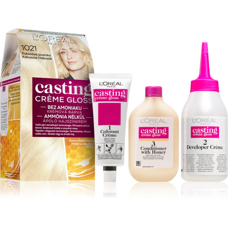 L’Oréal Paris Casting Creme Gloss farba do włosów odcień 1021 Coconut Kiss 1 szt.