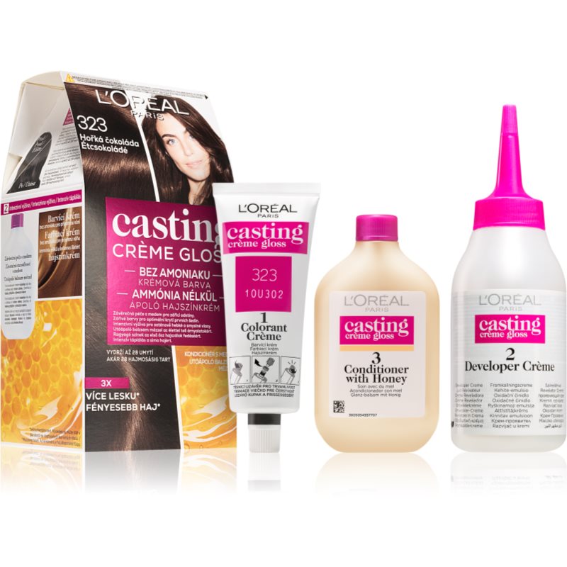 L’Oréal Paris Casting Creme Gloss farba do włosów odcień 323 Dark Chocolate 1 szt.