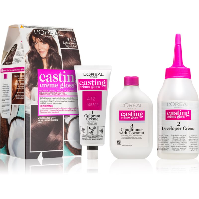 L’Oréal Paris Casting Creme Gloss farba do włosów odcień 412 Iced Cocoa 1 szt.