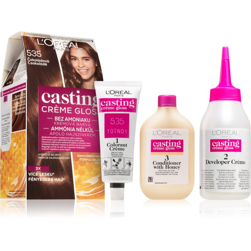 L’Oréal Paris Casting Creme Gloss farba do włosów odcień 535 Chocolate 1 szt.