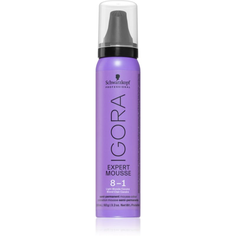 Schwarzkopf Professional IGORA Expert Mousse pianka koloryzująca do włosów odcień 8-1 Light Blonde Cendré 100 ml