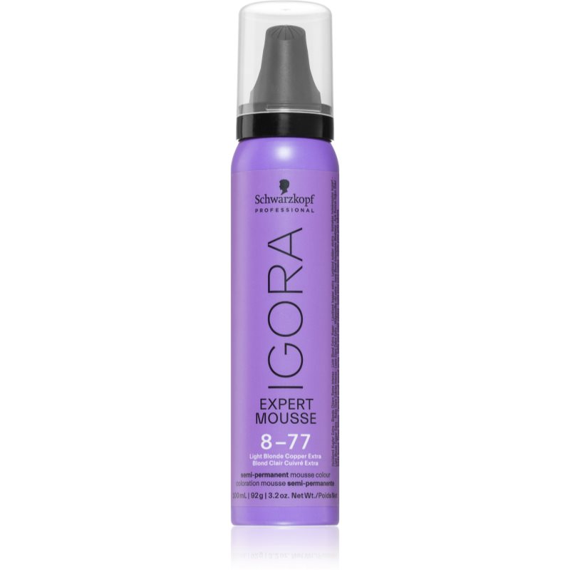 Schwarzkopf Professional IGORA Expert Mousse pianka koloryzująca do włosów odcień 8-77 Light Blonde Copper Extra 100 ml